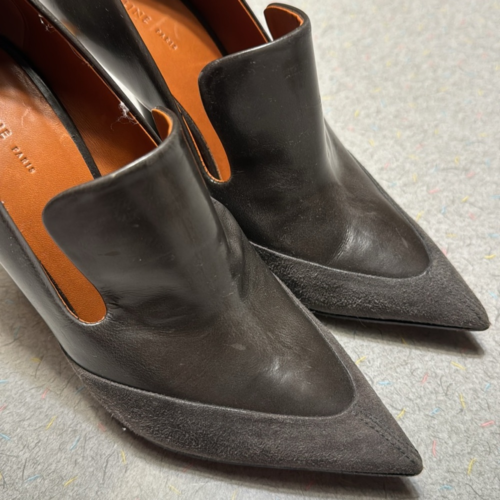 Celine Pumps Leather with Suede Pointed Toe Size 36 / Women’s 6 vintage luxury